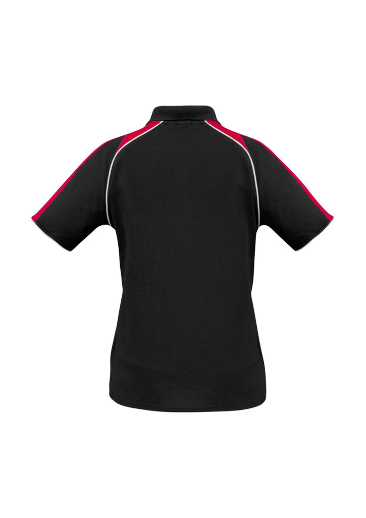 Womens Triton Short Sleeve Polo - Black/Red/White ||SRC=https://cdn.fashionbizapps.nz/honeybee/images/P225LS_bProduct_Black_Red_White_02_drbjBSy.jpg