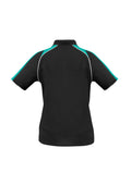 Womens Triton Short Sleeve Polo - Black/Teal/White ||SRC=https://cdn.fashionbizapps.nz/honeybee/images/P225LS_bProduct_Black_Teal_White_02_MtNnWeT.jpg