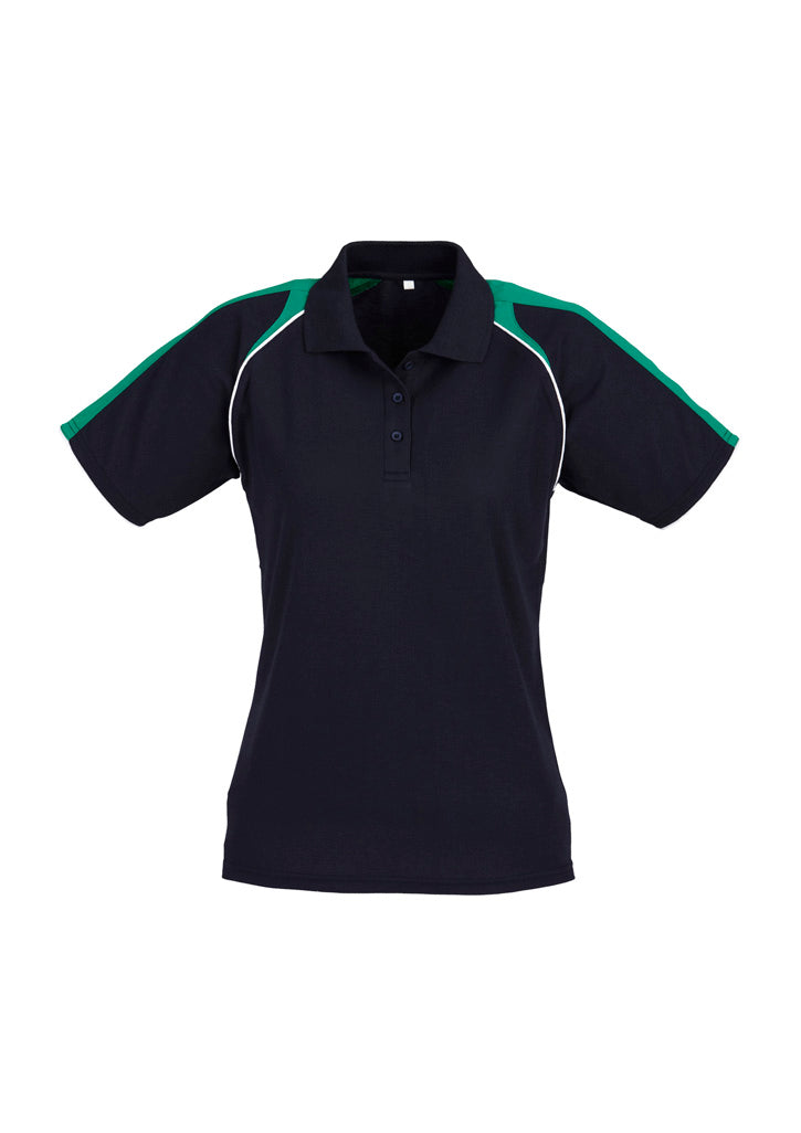 Womens Triton Short Sleeve Polo - Navy/Kelly Green/White ||SRC=https://cdn.fashionbizapps.nz/honeybee/images/P225LS_bProduct_Navy_KellyGreen_White_01_8EV26UL.jpg