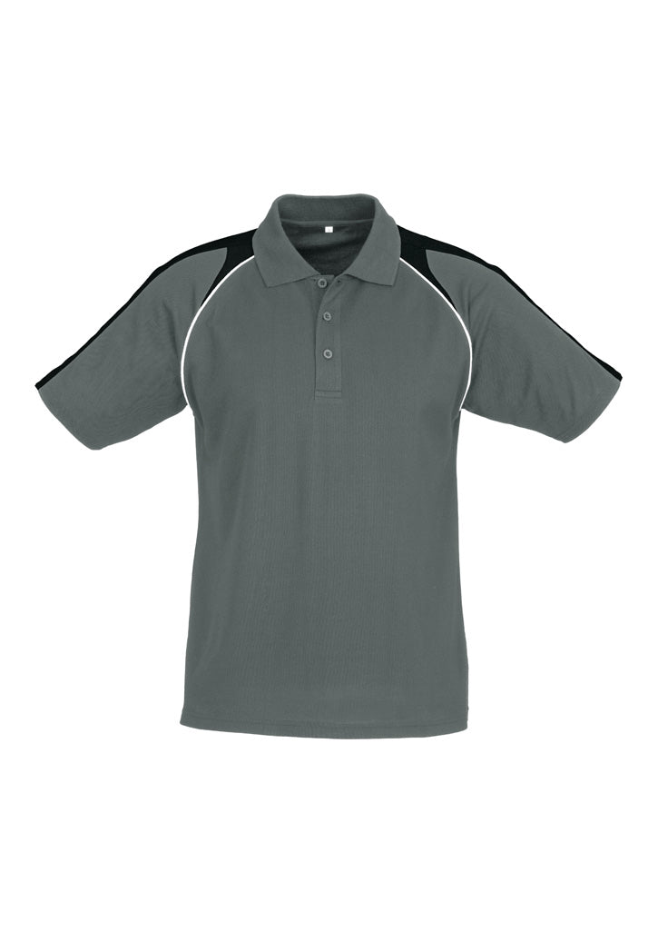 Mens Triton Short Sleeve Polo - Ash/Black/White ||SRC=https://cdn.fashionbizapps.nz/honeybee/images/P225MS_Product_Ash_Black_White_01_ZXSQg0n.jpg