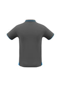 Mens Jet Short Sleeve Polo - Steel Grey/Cyan ||SRC=https://cdn.fashionbizapps.nz/honeybee/images/P226MS_bProduct_SteelGrey_Cyan_02_UqaOtFm.jpg