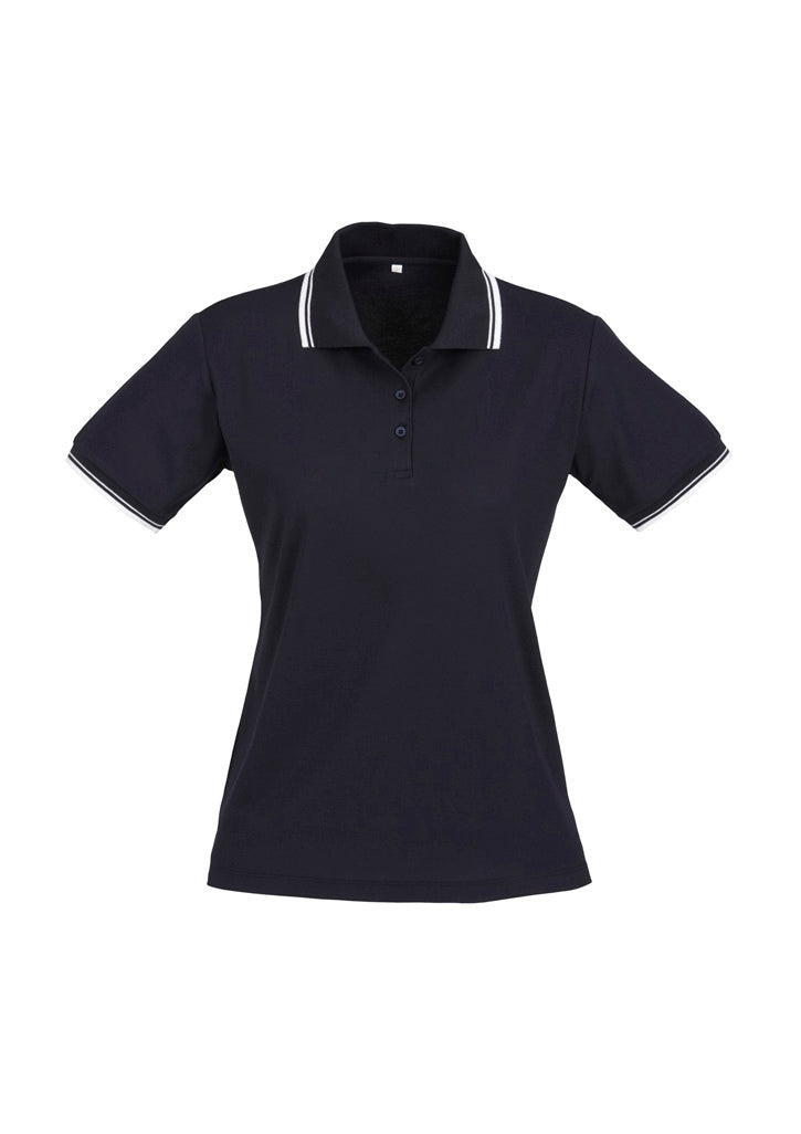 Womens Cambridge Short Sleeve Polo - Navy/White/White ||SRC=https://cdn.fashionbizapps.nz/honeybee/images/P227LS_bProduct_Navy_White_White_01_RWW5yCV.jpg