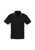Mens Cambridge Short Sleeve Polo - Black/Red/White ||SRC=https://cdn.fashionbizapps.nz/honeybee/images/P227MS_bProduct_Black_Red_White_01_E8DBOs9.jpg