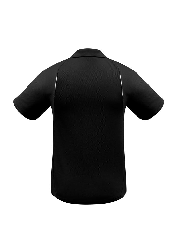 Mens United Short Sleeve Polo - Black/White ||SRC=https://cdn.fashionbizapps.nz/honeybee/images/P244MS_bProduct_Black_White_02_GFqMhzG.jpg