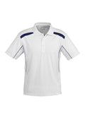 Mens United Short Sleeve Polo - White/Navy ||SRC=https://cdn.fashionbizapps.nz/honeybee/images/P244MS_bProduct_White_Navy_01_2BsWlAs.jpg