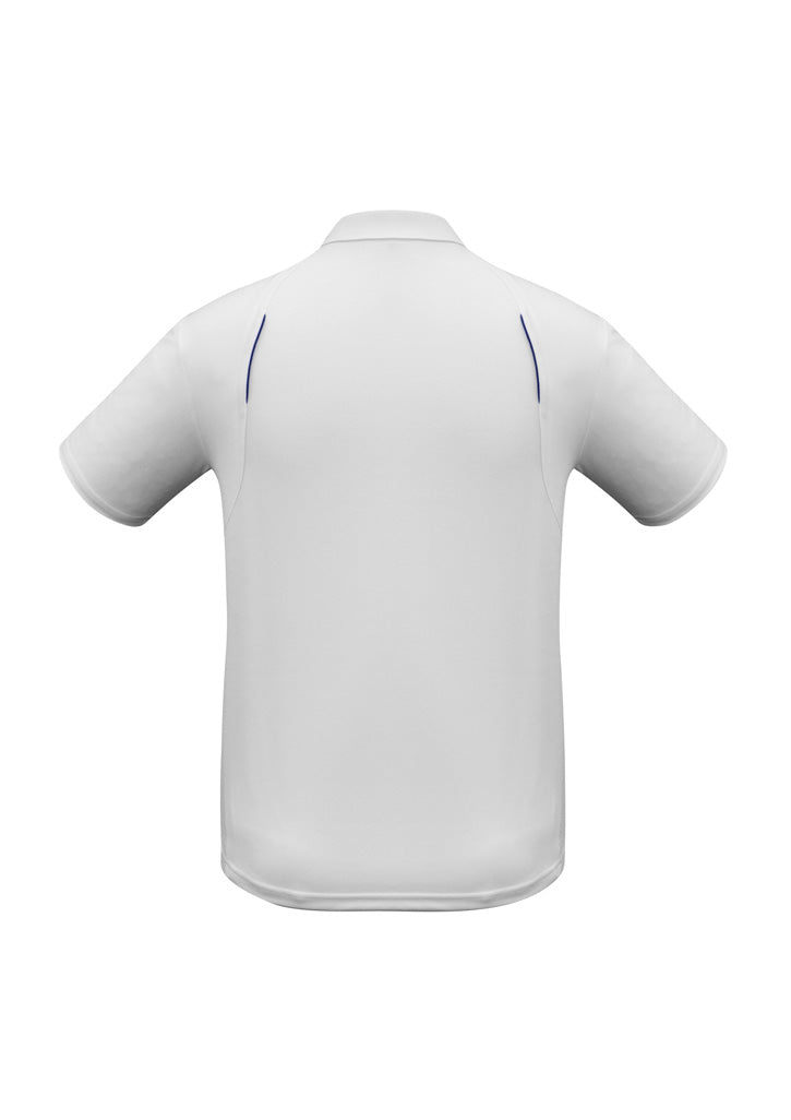 Mens United Short Sleeve Polo - White/Navy ||SRC=https://cdn.fashionbizapps.nz/honeybee/images/P244MS_bProduct_White_Navy_02_FhFgBX6.jpg