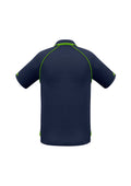 Mens Fusion Short Sleeve Polo - Navy/Fluoro Yellow/Lime ||SRC=https://cdn.fashionbizapps.nz/honeybee/images/P29012_bProduct_Navy_FluoroYellow_Lime_02_5cdbNGQ.jpg