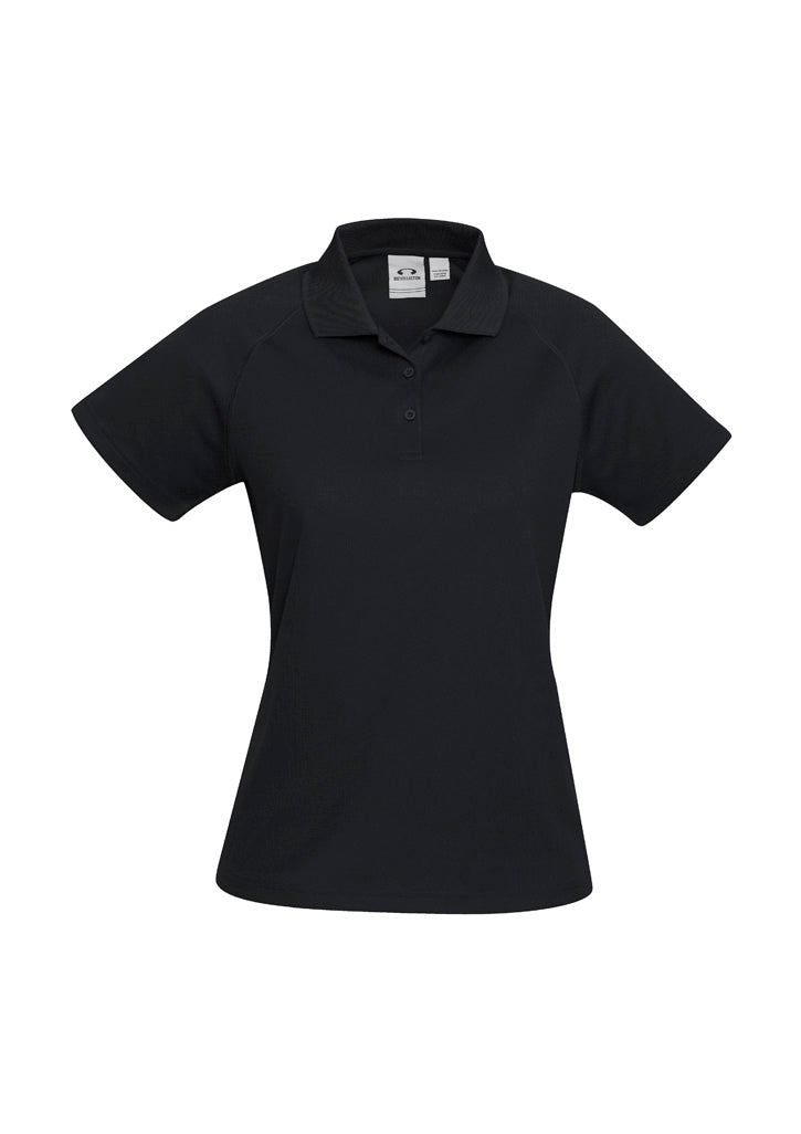 Womens Sprint Short Sleeve Polo - Black ||SRC=https://cdn.fashionbizapps.nz/honeybee/images/P300LS_bProduct_Black_01_quvxRbG.jpg