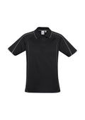 Mens Blade Short Sleeve Polo - Black/Silver Grey ||SRC=https://cdn.fashionbizapps.nz/honeybee/products/management/data/images/product/725x1026/P303MS_Black_Silver.jpg