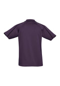 Mens Blade Short Sleeve Polo - Grape/Black ||SRC=https://cdn.fashionbizapps.nz/honeybee/products/management/data/images/product/725x1026/P303MS_Grape_Black_back.jpg