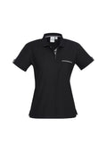 Womens Edge Short Sleeve Polo - Black/Check ||SRC=https://cdn.fashionbizapps.nz/honeybee/images/P305LS_bProduct_Black_Check_01_sL2T5pK.jpg