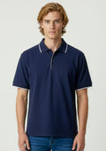 Mens Elite Short Sleeve Polo ||SRC=https://cdn.fashionbizapps.nz/honeybee/images/P3200_Talent_Navy_White_01_dUB2Fdu.jpg