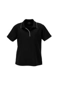 Womens Elite Short Sleeve Polo - Black/White ||SRC=https://cdn.fashionbizapps.nz/honeybee/images/P3225_bProduct_Black_White_01_hzn0GdK.jpg