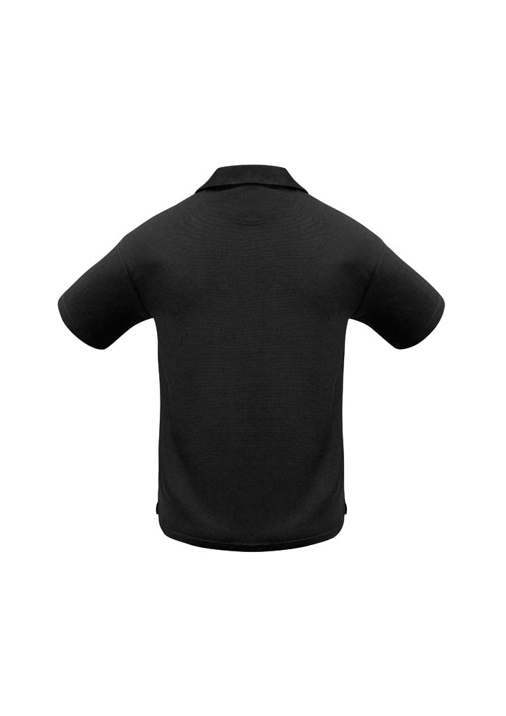 Mens Micro Waffle Short Sleeve Polo - Black ||SRC=https://cdn.fashionbizapps.nz/honeybee/images/P3300_bProduct_Black_02_SXoEUW0.jpg