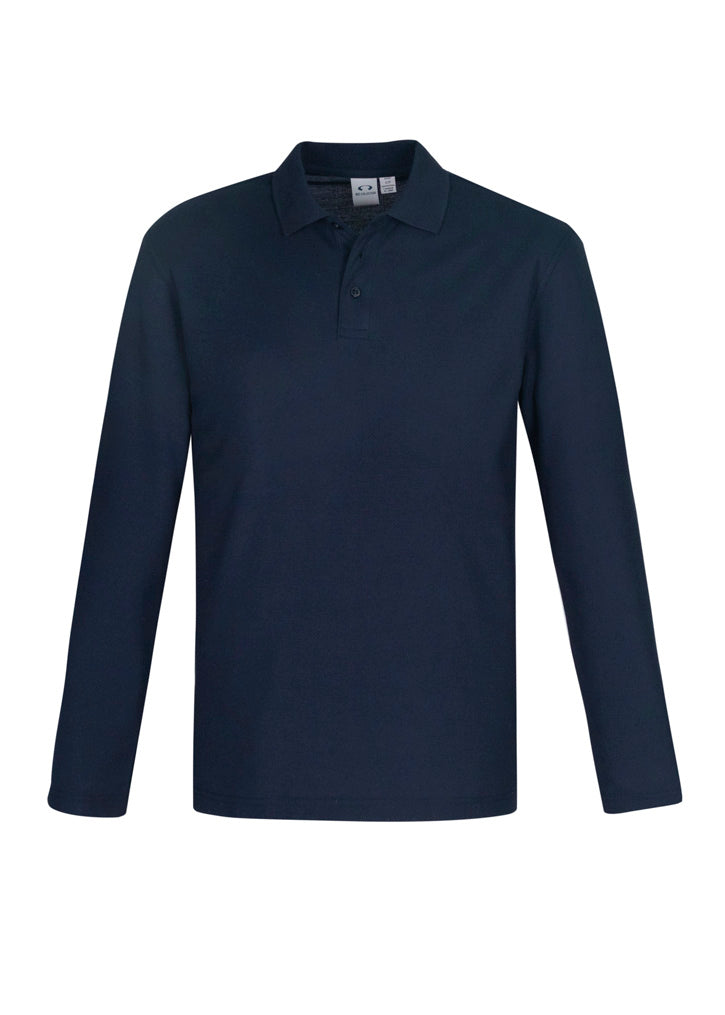 Mens Crew Long Sleeve Polo - Navy ||SRC=https://cdn.fashionbizapps.nz/honeybee/images/P400ML_bProduct_Navy_01_6GOABvj.jpg