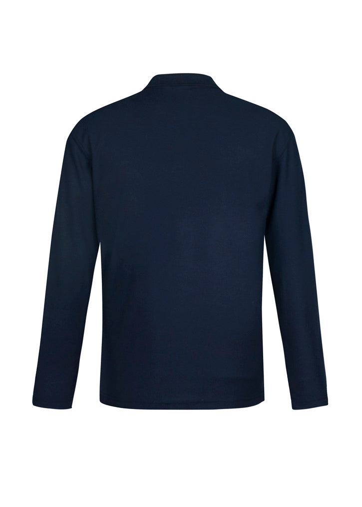 Mens Crew Long Sleeve Polo - Navy ||SRC=https://cdn.fashionbizapps.nz/honeybee/images/P400ML_bProduct_Navy_02_AR7Uvdu.jpg