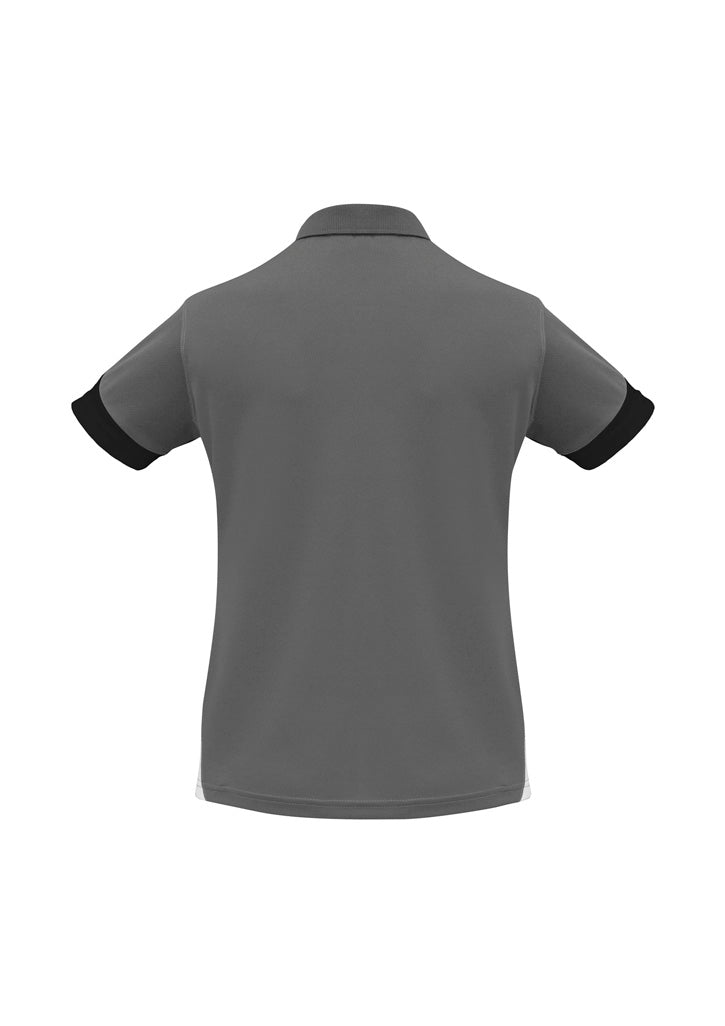 Womens Talon Short Sleeve Polo - Ash/Black ||SRC=https://cdn.fashionbizapps.nz/honeybee/images/P401LS_bProduct_Ash_Black_02_bMFjntt.jpg