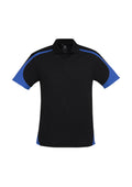 Mens Talon Short Sleeve Polo - Black/Royal ||SRC=https://cdn.fashionbizapps.nz/honeybee/images/P401MS_bProduct_Black_Royal_01_deGSgs0.jpg