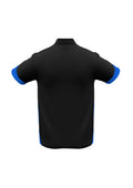 Mens Talon Short Sleeve Polo - Black/Royal ||SRC=https://cdn.fashionbizapps.nz/honeybee/images/P401MS_bProduct_Black_Royal_02_mSdkv8N.jpg