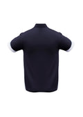 Mens Talon Short Sleeve Polo - Navy/White ||SRC=https://cdn.fashionbizapps.nz/honeybee/images/P401MS_bProduct_Navy_White_02_HJDZYW3.jpg