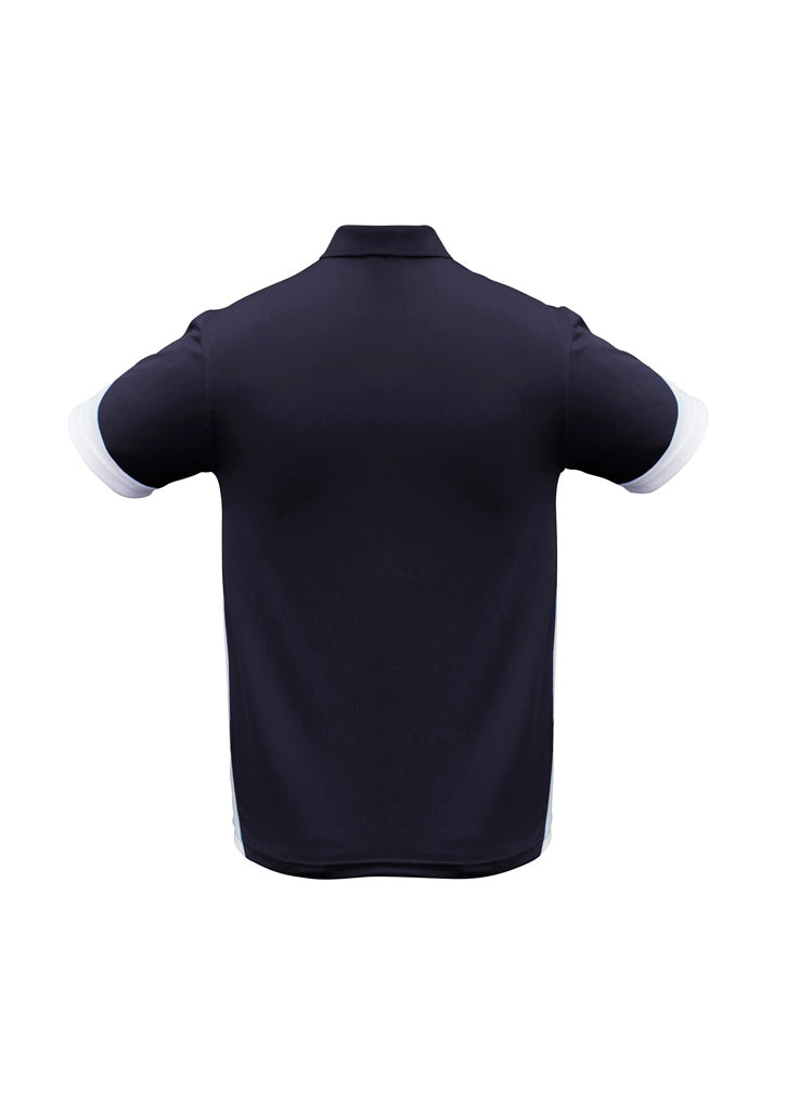 Mens Talon Short Sleeve Polo - Navy/White ||SRC=https://cdn.fashionbizapps.nz/honeybee/images/P401MS_bProduct_Navy_White_02_HJDZYW3.jpg