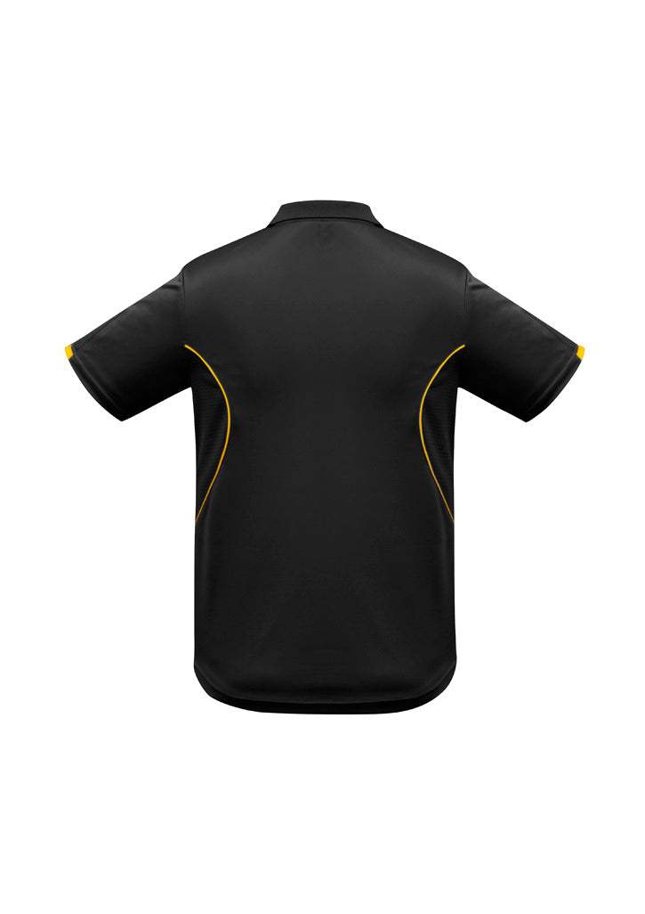 Kids Razor Short Sleeve Polo - Black/Gold ||SRC=https://cdn.fashionbizapps.nz/honeybee/images/P405KS_bProduct_Black_Gold_02_kUtIKCS.jpg