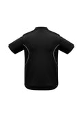 Kids Razor Short Sleeve Polo - Black/White ||SRC=https://cdn.fashionbizapps.nz/honeybee/images/P405KS_bProduct_Black_White_02_TeHlXxh.jpg