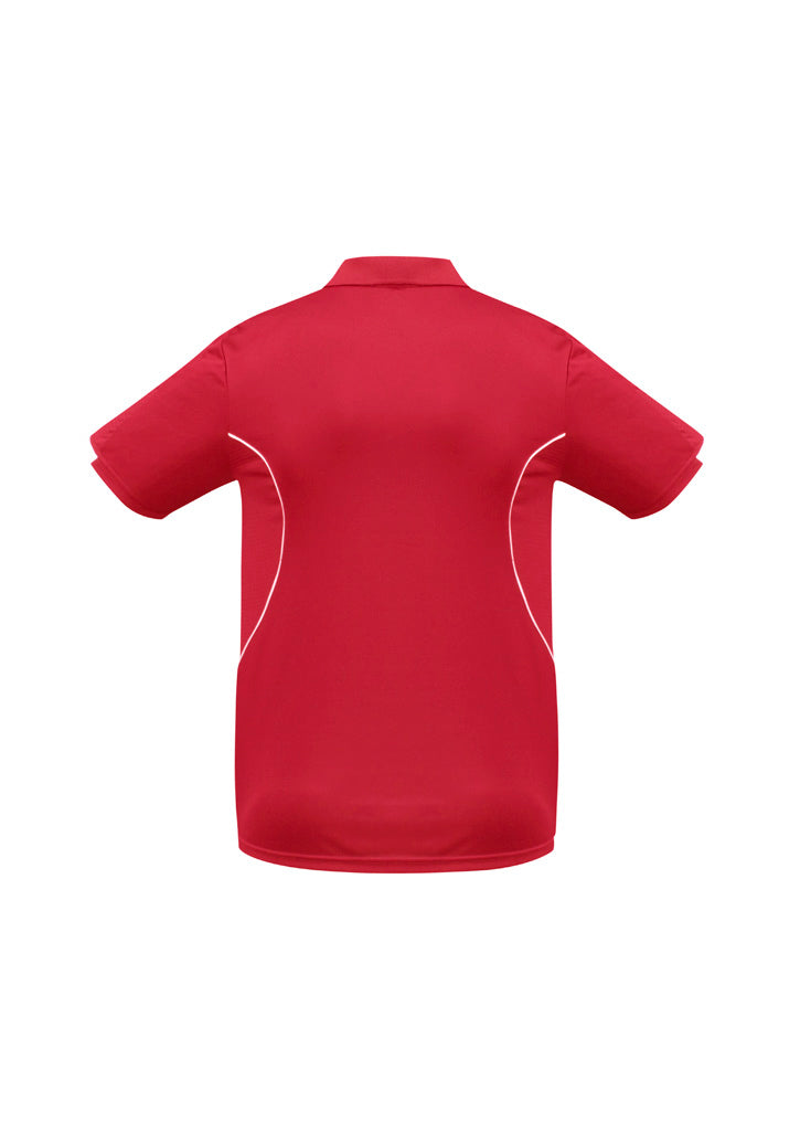 Kids Razor Short Sleeve Polo - Red/White ||SRC=https://cdn.fashionbizapps.nz/honeybee/images/P405KS_bProduct_Red_White_02_4LBcy0h.jpg