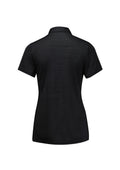 Womens Orbit Short Sleeve Polo - Black ||SRC=https://cdn.fashionbizapps.nz/honeybee/images/P410LS_Product_Black_02.jpg