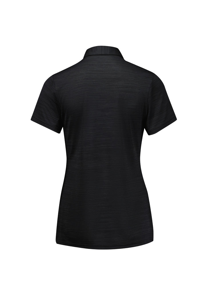 Womens Orbit Short Sleeve Polo - Black ||SRC=https://cdn.fashionbizapps.nz/honeybee/images/P410LS_Product_Black_02.jpg