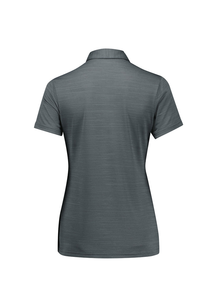 Womens Orbit Short Sleeve Polo - Dark Grey Carbon ||SRC=https://cdn.fashionbizapps.nz/honeybee/images/P410LS_Product_DarkGrey_02.jpg