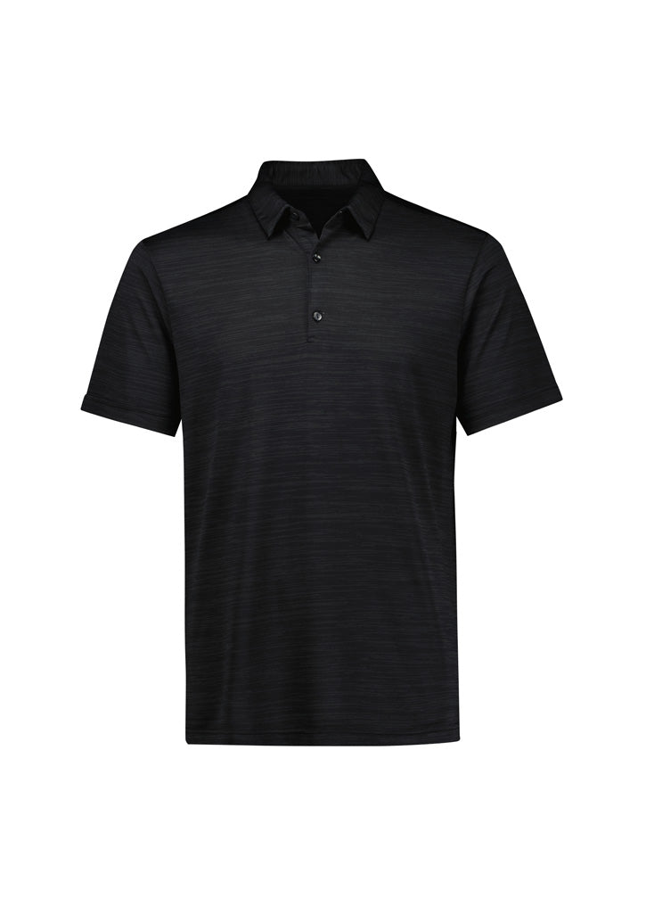 Mens Orbit Short Sleeve Polo - Black ||SRC=https://cdn.fashionbizapps.nz/honeybee/images/P410MS_Product_Black_01.jpg