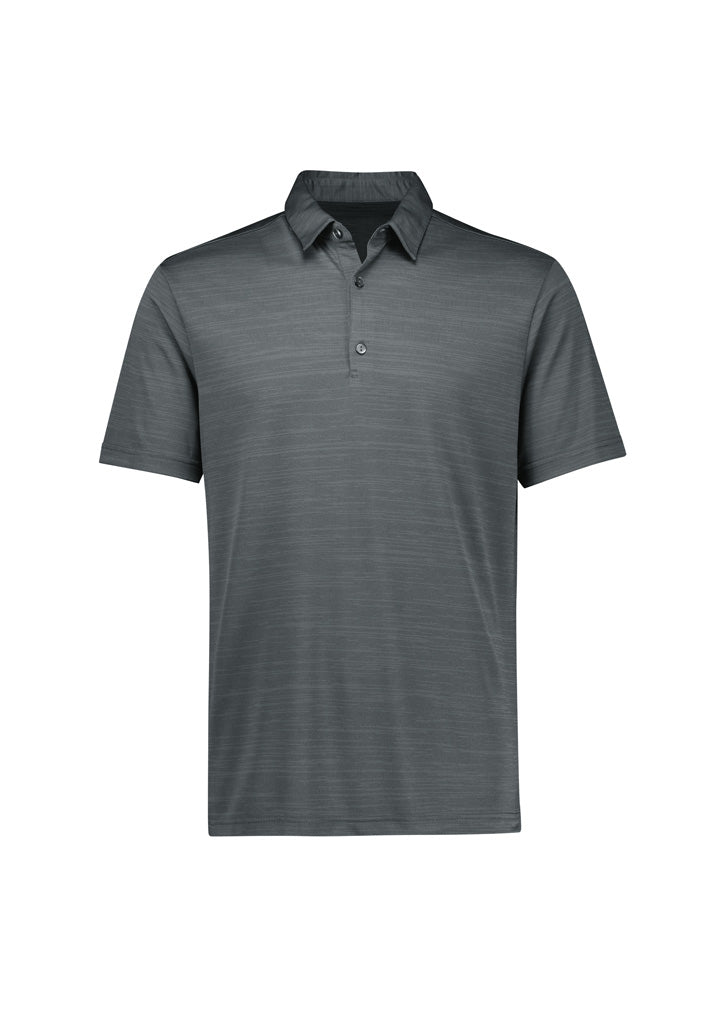 Mens Orbit Short Sleeve Polo - Dark Grey Carbon ||SRC=https://cdn.fashionbizapps.nz/honeybee/images/P410MS_Product_DarkGrey_01.jpg