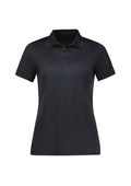 Womens Echo Short Sleeve Polo - Black Graphite ||SRC=https://cdn.fashionbizapps.nz/honeybee/images/P412LS_Product_BlackGraphite_01.jpg