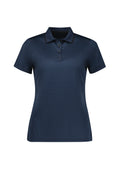 Womens Echo Short Sleeve Polo - Carbon Blue ||SRC=https://cdn.fashionbizapps.nz/honeybee/images/P412LS_Product_CarbonBlue_01.jpg