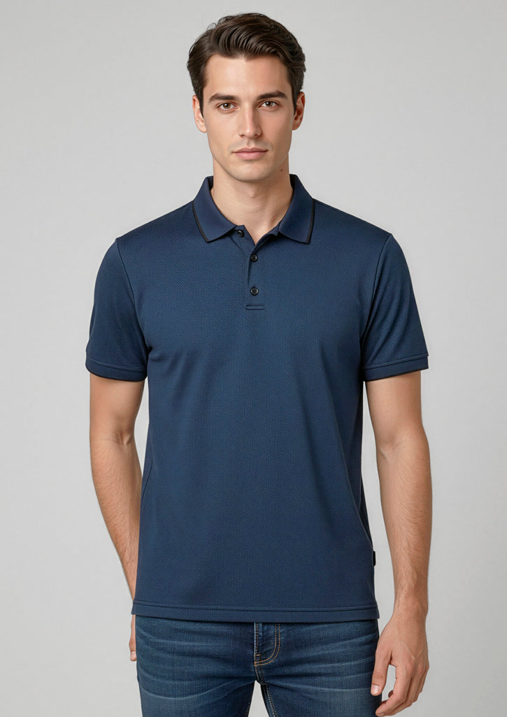 Mens Echo Short Sleeve Polo ||SRC=https://cdn.fashionbizapps.nz/honeybee/images/P412MS_Talent_CarbonBlue_01_5rOTVN6.jpg