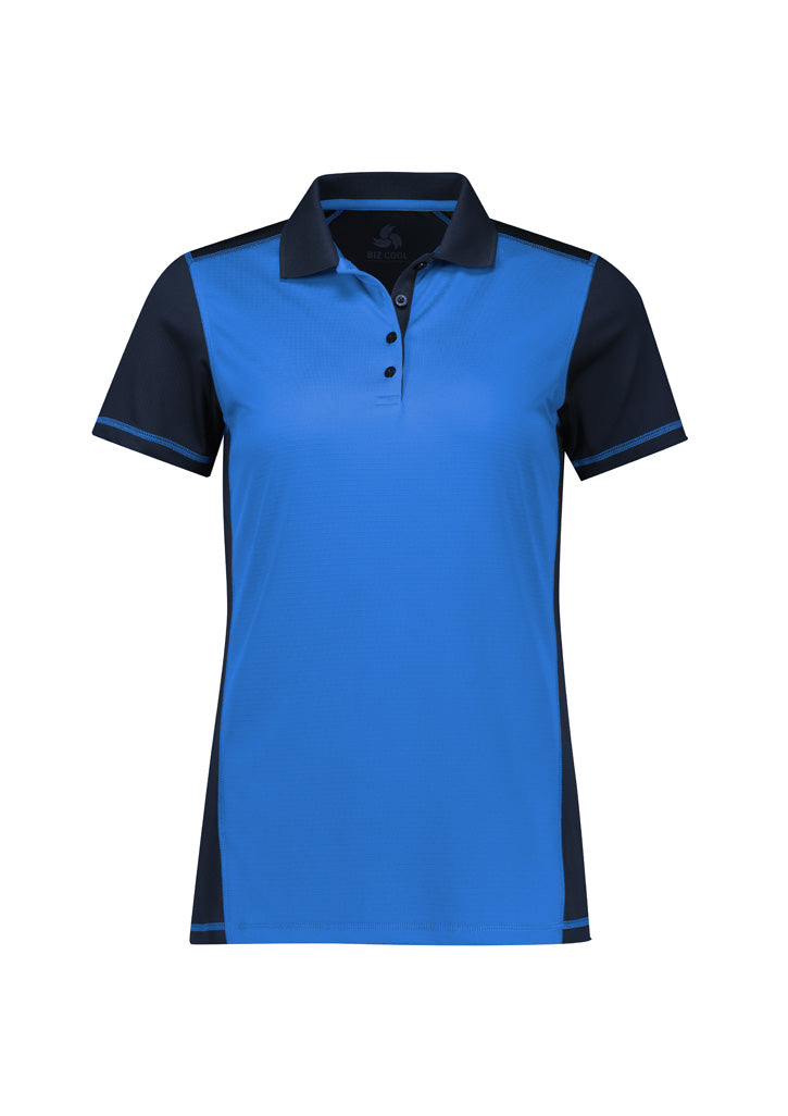 Womens Dart Short Sleeve Polo - Navy/Royal ||SRC=https://cdn.fashionbizapps.nz/honeybee/images/P419LS_Product_Navy_Royal_01.jpg