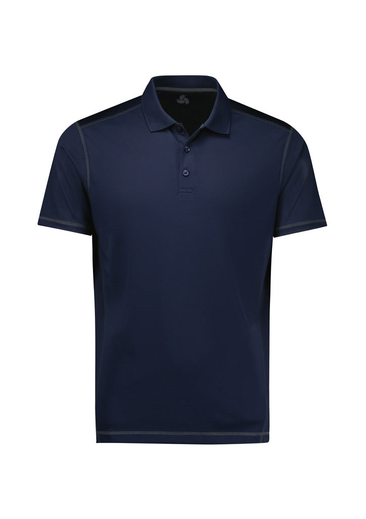 Mens Dart Short Sleeve Polo - Navy/Navy ||SRC=https://cdn.fashionbizapps.nz/honeybee/images/P419MS_Product_Navy_Navy_01.jpg