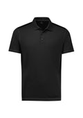 Mens Dart Short Sleeve Polo - Black/Black ||SRC=https://cdn.fashionbizapps.nz/honeybee/images/P419MS_bProduct_Black_Black_01_WtzK7Hy.jpg