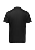 Mens Dart Short Sleeve Polo - Black/Black ||SRC=https://cdn.fashionbizapps.nz/honeybee/images/P419MS_bProduct_Black_Black_02_ld4wt3E.jpg