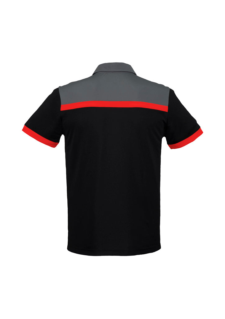 Mens Charger Short Sleeve Polo - Black/Red/Grey ||SRC=https://cdn.fashionbizapps.nz/honeybee/images/P500MS_bProduct_Black_Red_Grey_02_tpMdUuI.jpg