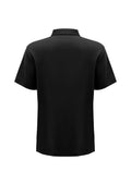 Mens Lotus Short Sleeve Polo - Black ||SRC=https://cdn.fashionbizapps.nz/honeybee/images/P515MS_Product_Black_02_0fnU0Ln.jpg