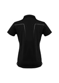 Womens Cyber Short Sleeve Polo - Black/Silver ||SRC=https://cdn.fashionbizapps.nz/honeybee/images/P604LS_bProduct_Black_Silver_02_qc1hJTE.jpg
