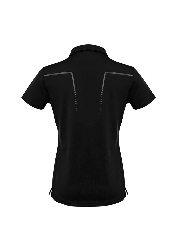 Womens Cyber Short Sleeve Polo - Black/Silver ||SRC=https://cdn.fashionbizapps.nz/honeybee/images/P604LS_bProduct_Black_Silver_02_qc1hJTE.jpg