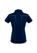 Womens Cyber Short Sleeve Polo - Navy/Silver ||SRC=https://cdn.fashionbizapps.nz/honeybee/images/P604LS_bProduct_Navy_Silver_02_H7cZqmB.jpg
