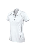 Womens Cyber Short Sleeve Polo - White/Silver ||SRC=https://cdn.fashionbizapps.nz/honeybee/images/P604LS_bProduct_White_Silver_01_MGkHklt.jpg