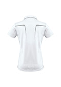 Womens Cyber Short Sleeve Polo - White/Silver ||SRC=https://cdn.fashionbizapps.nz/honeybee/images/P604LS_bProduct_White_Silver_02_fKCPgPs.jpg
