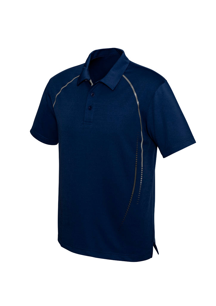 Mens Cyber Short Sleeve Polo - Navy/Silver ||SRC=https://cdn.fashionbizapps.nz/honeybee/images/P604MS_bProduct_Navy_Silver_01_sicVsV0.jpg