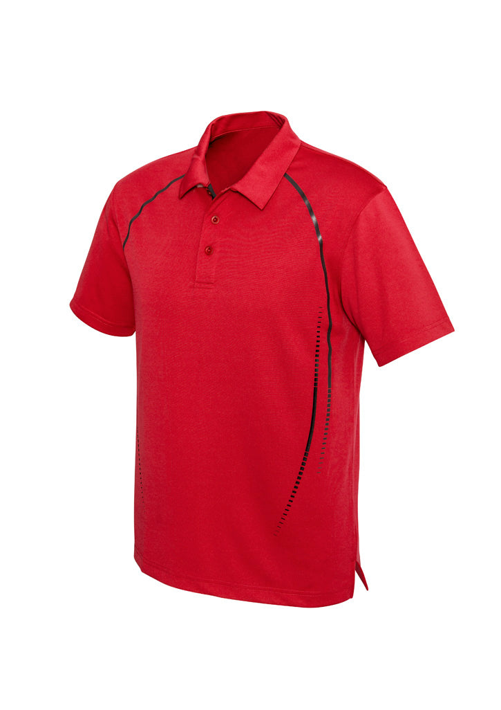 Mens Cyber Short Sleeve Polo - Red/Silver ||SRC=https://cdn.fashionbizapps.nz/honeybee/images/P604MS_bProduct_Red_Silver_01_TDBJ6Cg.jpg
