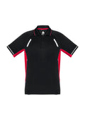 Kids Renegade Short Sleeve Polo - Black/Red/Silver ||SRC=https://cdn.fashionbizapps.nz/honeybee/images/P700KS_bProduct_Black_Red_Silver_01_kwZhEY7.jpg